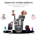 Telecamera di sorveglianza panoramica HD WiFi V380 Pro da 2 MP con doppia lente