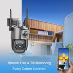 Telecamera di sorveglianza panoramica HD WiFi V380 Pro da 2 MP con doppia lente