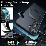 Custodia per telefono ibrida in PC e TPU con supporto magnetico Armor, For Galaxy S26 FE 5G, For Samsung Galaxy S26 Ultra 5G, For Samsung Galaxy A57 5G, For Galaxy S25 Ultra 5G
