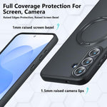 Custodia per telefono ibrida in PC e TPU con supporto magnetico Armor, For Galaxy S26 FE 5G, For Samsung Galaxy S26 Ultra 5G, For Samsung Galaxy A57 5G, For Galaxy S25 Ultra 5G