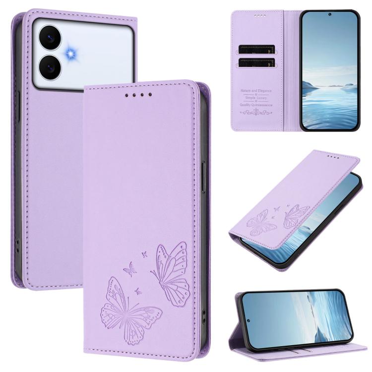 Robusta custodia per telefono in ecopelle con doppia protezione RFID a farfalla e magnete., For Galaxy S26 Edge 5G, For Galaxy S26 Ultra 5G