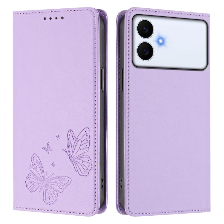 Robusta custodia per telefono in ecopelle con doppia protezione RFID a farfalla e magnete., For Galaxy S26 Edge 5G, For Galaxy S26 Ultra 5G