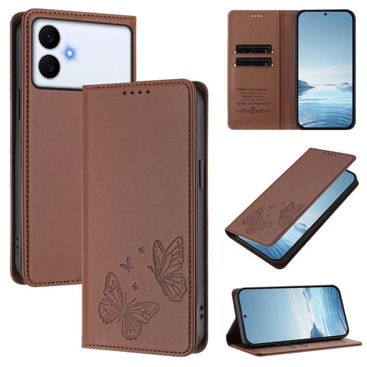 Robusta custodia per telefono in ecopelle con doppia protezione RFID a farfalla e magnete., For Galaxy S26 Edge 5G, For Galaxy S26 Ultra 5G