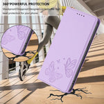 Robusta custodia per telefono in ecopelle con doppia protezione RFID a farfalla e magnete., For Galaxy S25 Edge 5G, For Galaxy S25 / S24 5G