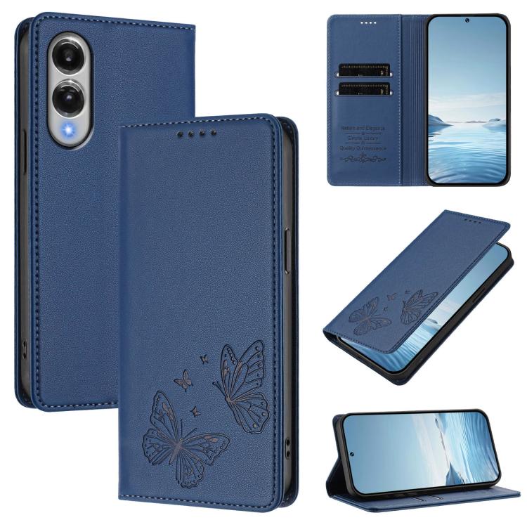 Robusta custodia per telefono in ecopelle con doppia protezione RFID a farfalla e magnete., For Galaxy S25 Edge 5G, For Galaxy S25 / S24 5G