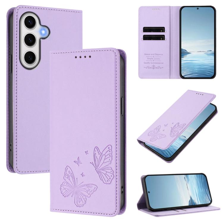 Robusta custodia per telefono in ecopelle con doppia protezione RFID a farfalla e magnete., For Galaxy S23 FE 5G, For Galaxy S23 Ultra 5G