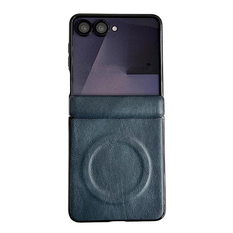 Custodia per telefono con asse magnetico integrato e texture Crazy Horse, dotata di anello magnetico., For Samsung Galaxy Z Flip7