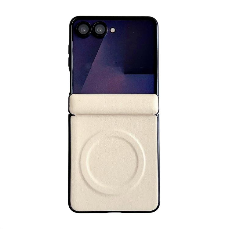 Custodia per telefono in tinta unita con texture effetto pelle e asse magnetico integrato, con anello magnetico., For Galaxy Z Fold8 5G, For Samsung Galaxy Z Flip7