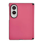 Custodia per telefono con asse magnetico integrato e texture effetto pelle, tinta unita., For Galaxy Z Fold8 5G, For Samsung Galaxy Z Flip7