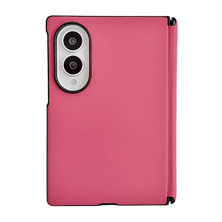 Custodia per telefono con asse magnetico integrato e texture effetto pelle, tinta unita., For Galaxy Z Fold8 5G, For Samsung Galaxy Z Flip7