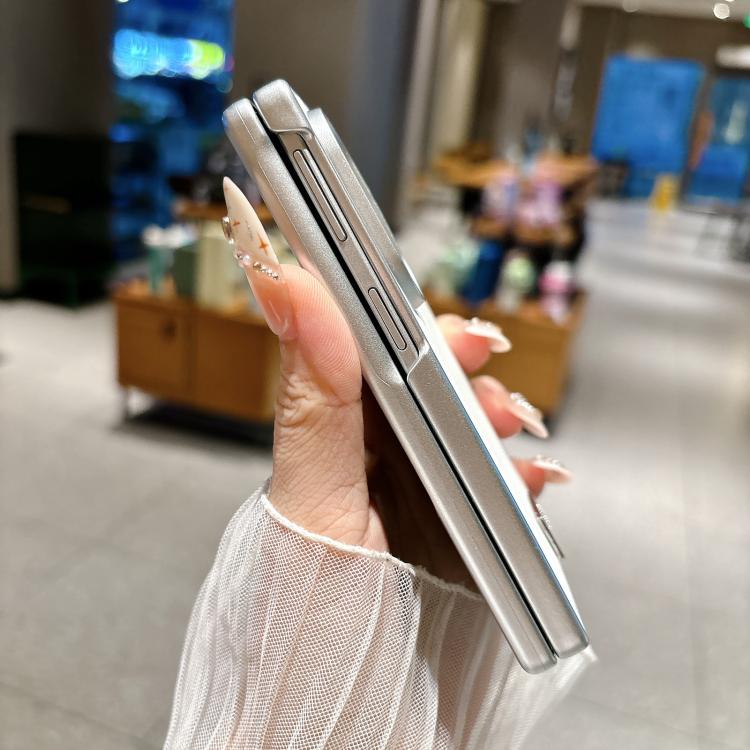 Custodia per telefono con asse magnetico integrato e texture effetto pelle, tinta unita., For Galaxy Z Fold8 5G, For Samsung Galaxy Z Flip7