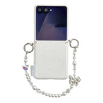 Custodia per telefono in PC con fibbia laterale e motivo nuvola portafortuna e catena a farfalla, For Samsung Galaxy Z Flip6 5G / Flip7 FE, For Samsung Galaxy Z Flip7 5G, For Samsung Galaxy Z Flip5 5G