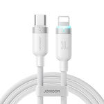 Cavo dati JOYROOM S-A63 StarWay Series da 1,2 m, 30 W, da Type-C a 8 pin, con spegnimento automatico e ricarica rapida., Type-C to 8 Pin