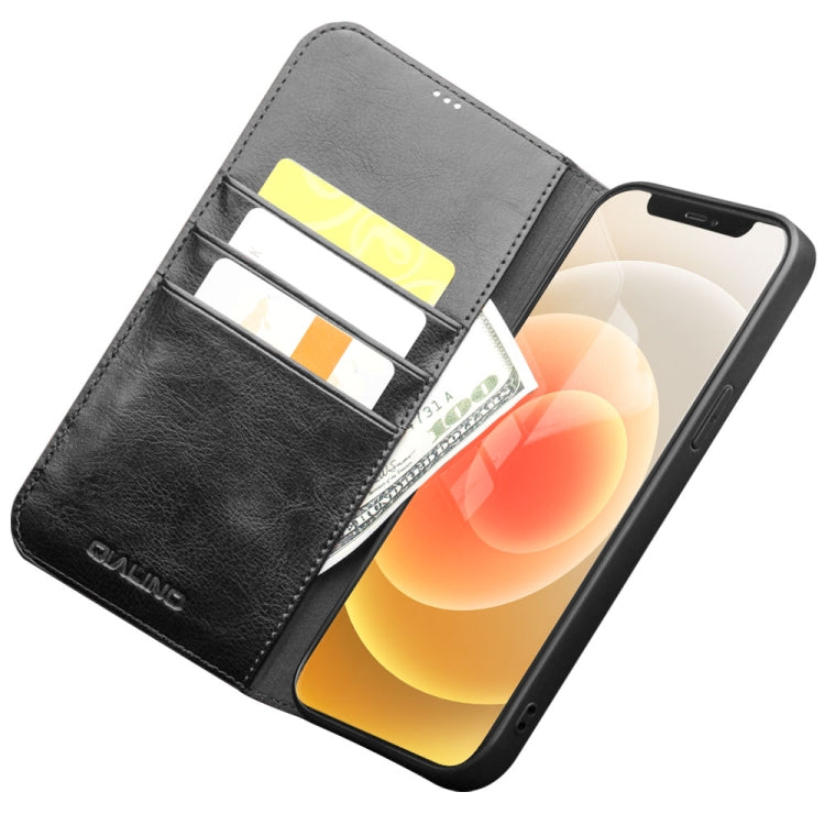 Custodia portafoglio in pelle QIALINO per iPhone 12/12 Pro