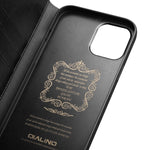 Custodia portafoglio in pelle QIALINO per iPhone 12/12 Pro
