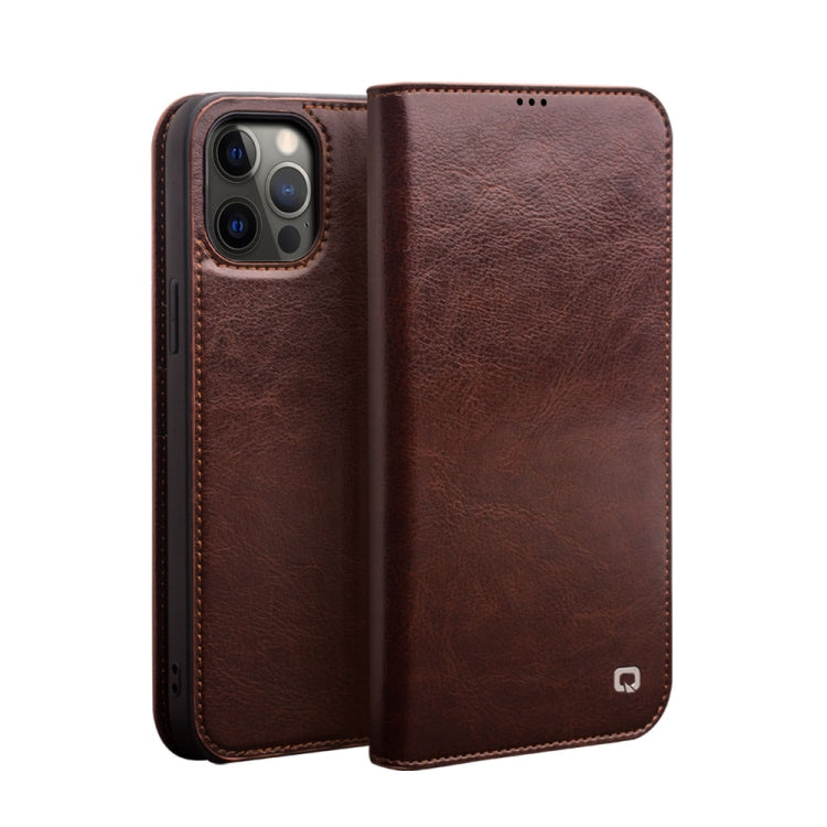 Custodia portafoglio in pelle QIALINO per iPhone 12/12 Pro