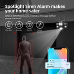 Telecamera di sicurezza wireless WiFi ICSee a triplo obiettivo da 3 MP, telecamera IP PTZ panoramica a tre schermi con visione notturna a colori., US Plug, EU Plug