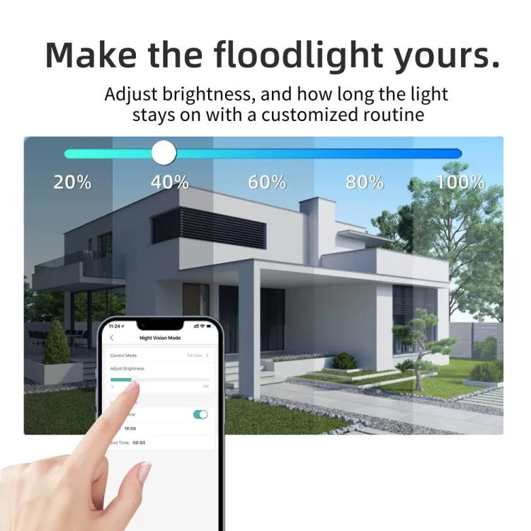 Telecamera di sicurezza wireless WiFi ICSee a triplo obiettivo da 3 MP, telecamera IP PTZ panoramica a tre schermi con visione notturna a colori., US Plug, EU Plug