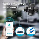 Telecamera di sicurezza wireless WiFi ICSee a triplo obiettivo da 3 MP, telecamera IP PTZ panoramica a tre schermi con visione notturna a colori., US Plug, EU Plug