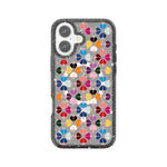 Custodia magnetica per telefono con motivo a cuori rossi e cristalli scintillanti, For iPhone 16 Plus, For iPhone 16, For iPhone 15 Pro Max, For iPhone 15 Pro