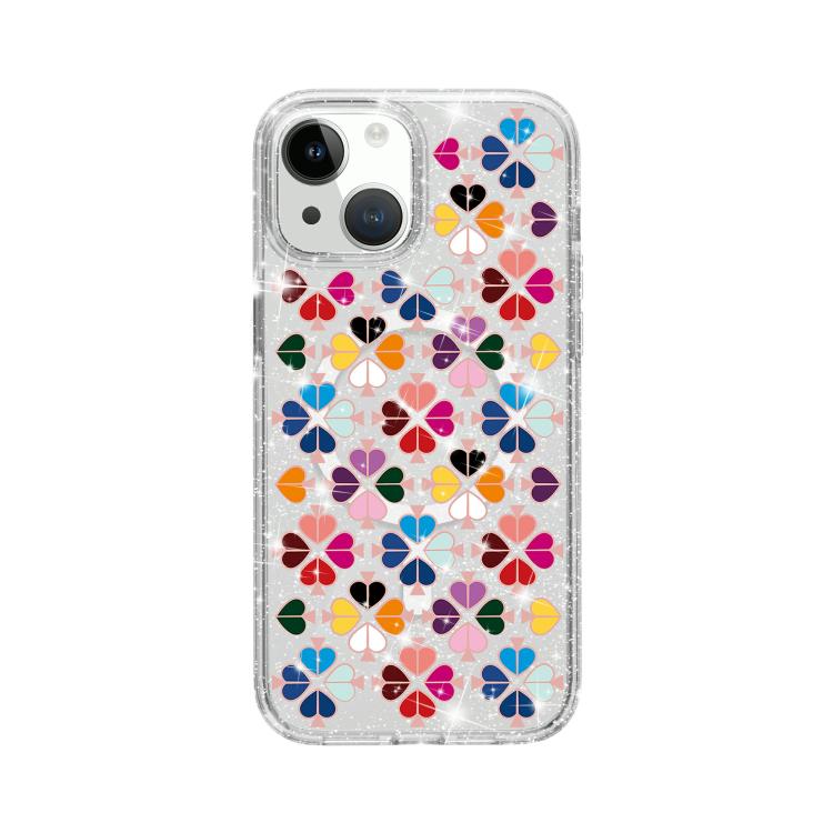 Custodia magnetica per telefono con motivo a cuori rossi e cristalli scintillanti, For iPhone 15 Plus, For iPhone 15, For iPhone 14 Plus, For iPhone 14