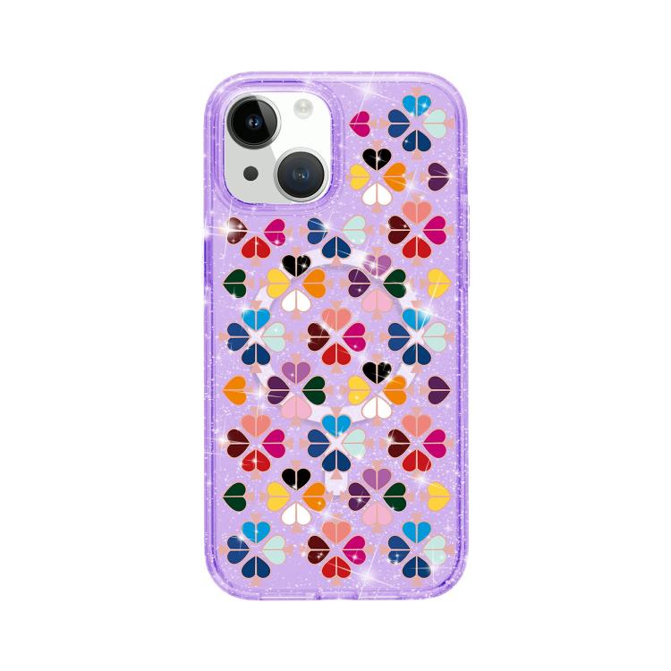 Custodia magnetica per telefono con motivo a cuori rossi e cristalli scintillanti, For iPhone 15 Plus, For iPhone 15, For iPhone 14 Plus, For iPhone 14