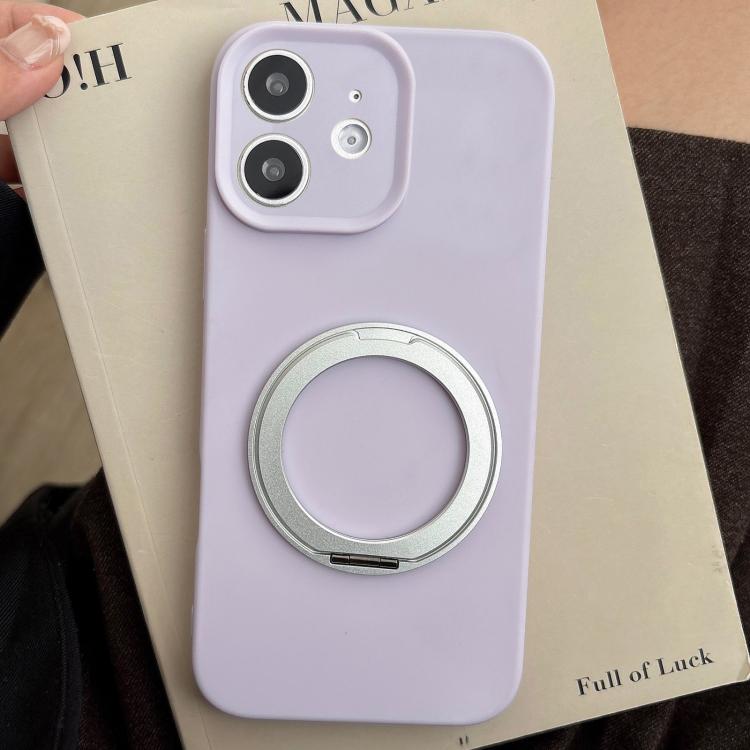 Custodia per telefono in silicone con foro sottile e supporto magnetico antistress., For iPhone 12 Pro, For iPhone 11