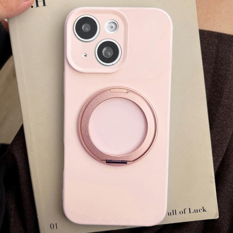 Custodia per telefono in silicone con foro sottile e supporto magnetico antistress., For iPhone 15 Pro, For iPhone 15, For iPhone 14 / 13