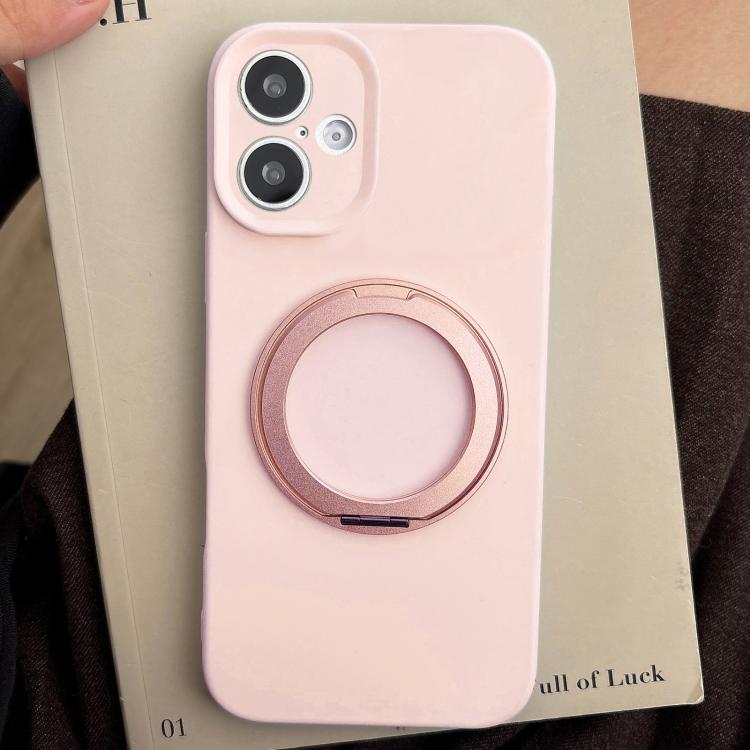 Custodia per telefono in silicone con foro sottile e supporto magnetico antistress., For iPhone 16 Plus, For iPhone 16, For iPhone 15 Pro Max