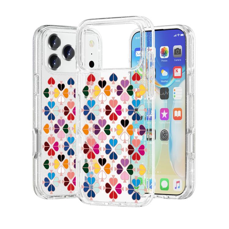 Custodia magnetica per telefono con motivo a cuori rossi e cristalli scintillanti, For iPhone 18 Pro / 17 Pro, For iPhone 18 Pro Max / 17 Pro Max