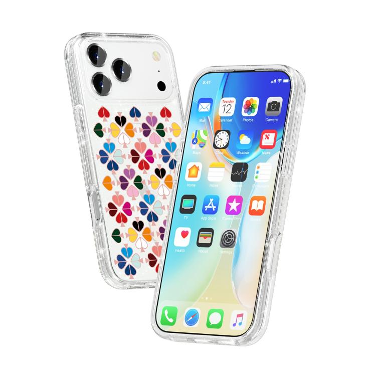 Custodia magnetica per telefono con motivo a cuori rossi e cristalli scintillanti, For iPhone 18 Pro / 17 Pro, For iPhone 18 Pro Max / 17 Pro Max