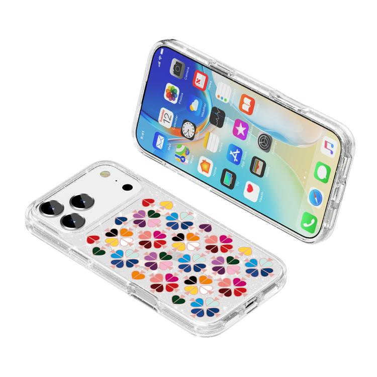 Custodia magnetica per telefono con motivo a cuori rossi e cristalli scintillanti, For iPhone 18 Pro / 17 Pro, For iPhone 18 Pro Max / 17 Pro Max