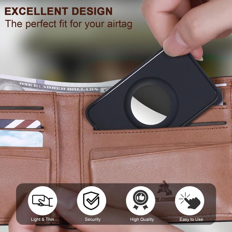 Custodia protettiva in TPU ultra sottile con design a portafoglio XDcase., For AirTag 2nd Gen / 1st Gen