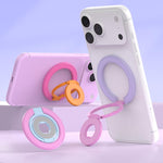 Design a colori a contrasto, anello girevole a 360 gradi multifunzionale, supporto magnetico per telefono