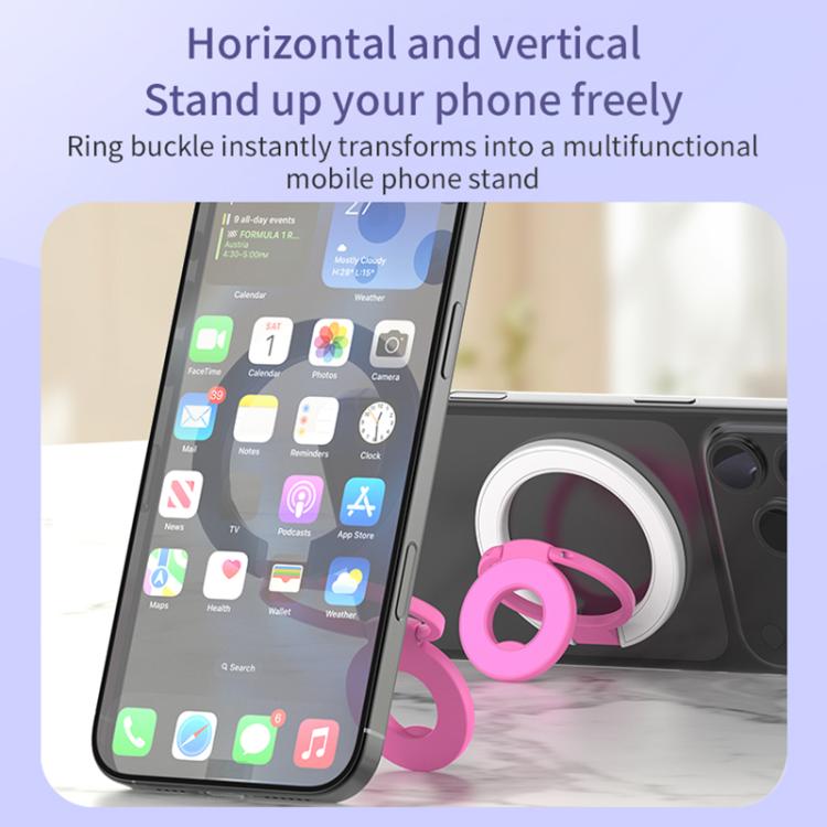 Design a colori a contrasto, anello girevole a 360 gradi multifunzionale, supporto magnetico per telefono