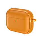 Custodia protettiva per auricolari con design a due scomparti e texture in similpelle vegana, dotata di gancio in metallo., For AirPods Pro 3, For AirPods Pro 2 / AirPods Pro