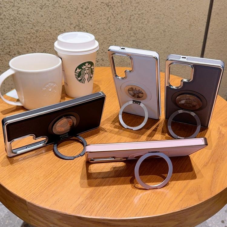 Custodia magnetica per telefono in ecopelle galvanizzata con supporto girevole a 360 gradi e fissaggio laterale a ingranaggi., For Samsung Galaxy S26+ 5G, For Samsung Galaxy S26 Ultra 5G, For Samsung Galaxy S26 5G, For Samsung Galaxy S25 5G            ...