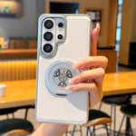 Custodia magnetica per telefono in ecopelle galvanizzata con supporto girevole a 360 gradi e fissaggio laterale a ingranaggi., For Samsung Galaxy S26+ 5G, For Samsung Galaxy S26 Ultra 5G, For Samsung Galaxy S26 5G, For Samsung Galaxy S25 5G            ...