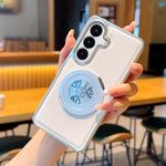 Custodia magnetica per telefono in ecopelle galvanizzata con supporto girevole a 360 gradi e fissaggio laterale a ingranaggi., For Samsung Galaxy S26+ 5G, For Samsung Galaxy S26 Ultra 5G, For Samsung Galaxy S26 5G, For Samsung Galaxy S25 5G            ...