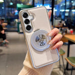 Custodia magnetica per telefono in ecopelle galvanizzata con supporto girevole a 360 gradi e fissaggio laterale a ingranaggi., For Samsung Galaxy S26+ 5G, For Samsung Galaxy S26 Ultra 5G, For Samsung Galaxy S26 5G, For Samsung Galaxy S25 5G            ...