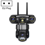 Telecamera di sorveglianza wireless WiFi V380 3MP HD panoramica a 360 gradi con tripla lente., EU Plug, US Plug