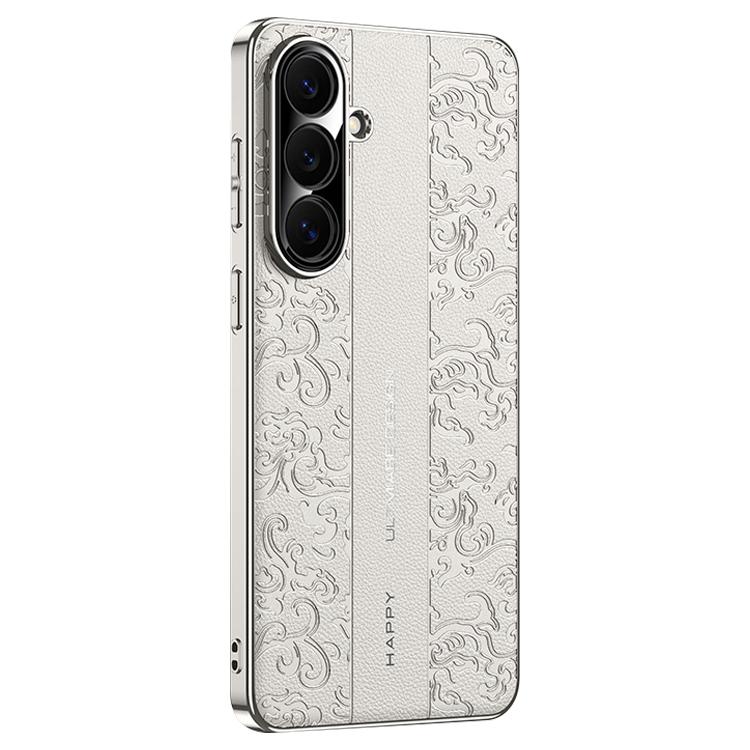 Custodia per PC in pelle liscia con motivo drago nuvola, For Samsung Galaxy S26+ 5G, For Samsung Galaxy S26 Ultra 5G, For Samsung Galaxy S26 5G, For Samsung Galaxy S25 5G, For Samsung Galaxy S25+ 5G, For Samsung Galaxy S25 Ultra 5G