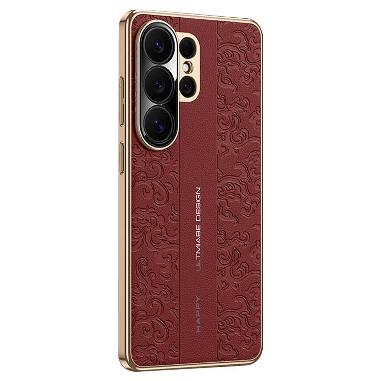 Custodia per PC in pelle liscia con motivo drago nuvola, For Samsung Galaxy S26+ 5G, For Samsung Galaxy S26 Ultra 5G, For Samsung Galaxy S26 5G, For Samsung Galaxy S25 5G, For Samsung Galaxy S25+ 5G, For Samsung Galaxy S25 Ultra 5G
