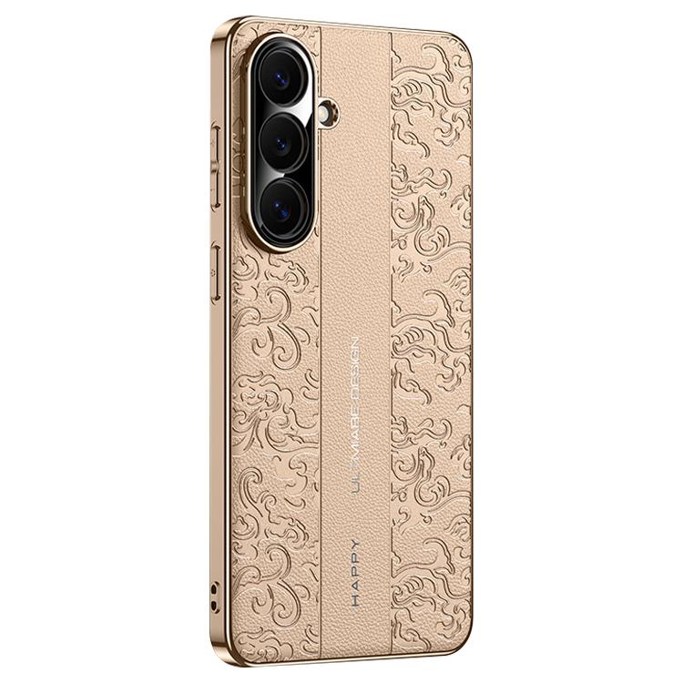 Custodia per PC in pelle liscia con motivo drago nuvola, For Samsung Galaxy S26+ 5G, For Samsung Galaxy S26 Ultra 5G, For Samsung Galaxy S26 5G, For Samsung Galaxy S25 5G, For Samsung Galaxy S25+ 5G, For Samsung Galaxy S25 Ultra 5G