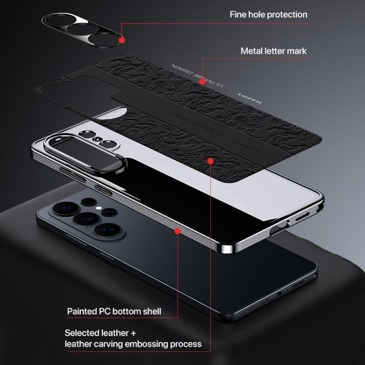 Custodia per PC in pelle liscia con motivo drago nuvola, For Samsung Galaxy S26+ 5G, For Samsung Galaxy S26 Ultra 5G, For Samsung Galaxy S26 5G, For Samsung Galaxy S25 5G, For Samsung Galaxy S25+ 5G, For Samsung Galaxy S25 Ultra 5G