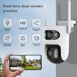 Telecamera di sorveglianza WiFi intelligente V380 HD da 2 MP con collegamento a sfera e pistola, EU Plug, US Plug