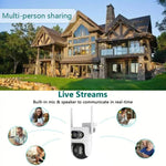 Telecamera di sorveglianza WiFi intelligente V380 HD da 2 MP con collegamento a sfera e pistola, EU Plug, US Plug