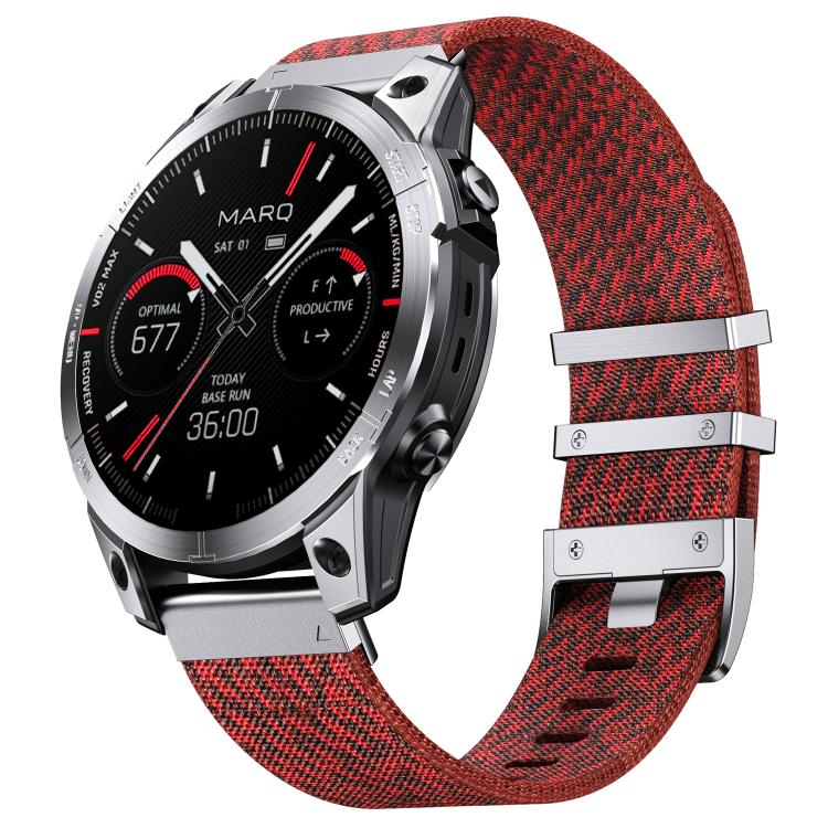 Connettore per orologio a sgancio rapido, cinturino per orologio in nylon a righe, For Garmin 22mm