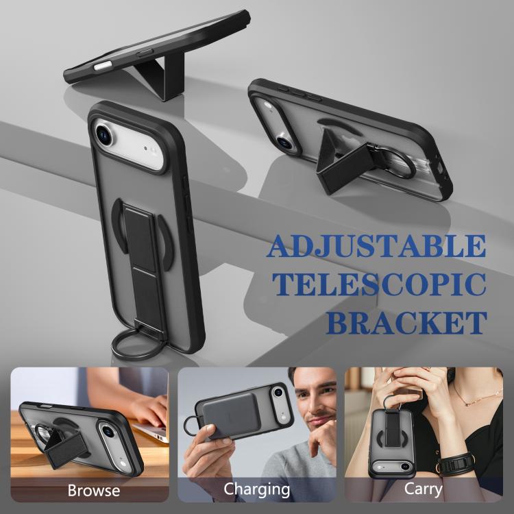Custodia per telefono antiurto con anello a D, delicata sulla pelle e con supporto magnetico., For iPhone Air, For iPhone 16 Pro Max, For iPhone 16 Pro, For iPhone 16 Plus