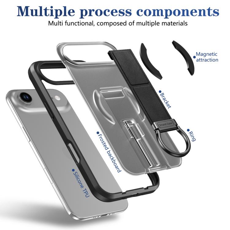 Custodia per telefono antiurto con anello a D, delicata sulla pelle e con supporto magnetico., For iPhone Air, For iPhone 16 Pro Max, For iPhone 16 Pro, For iPhone 16 Plus